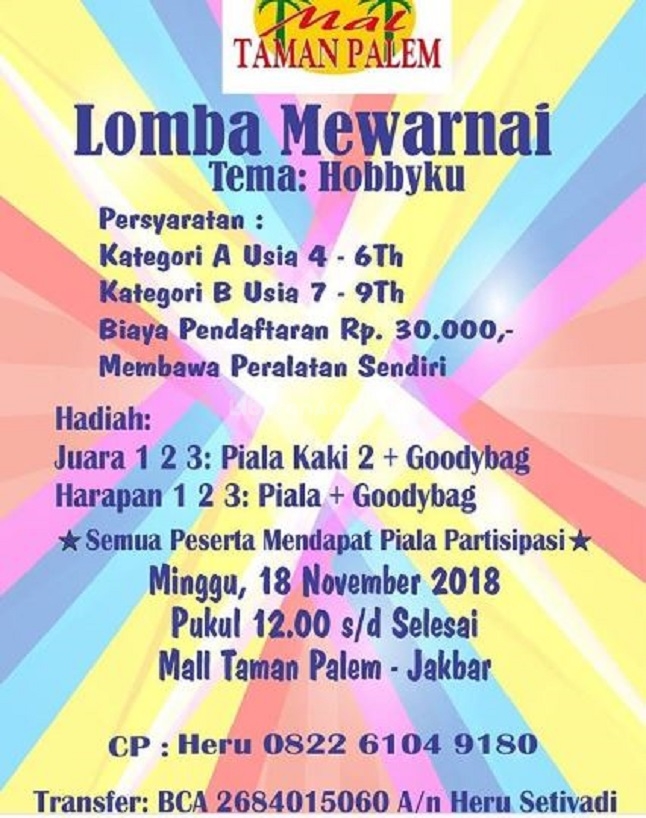 Lomba Mewarnai di Mall Taman Palem
