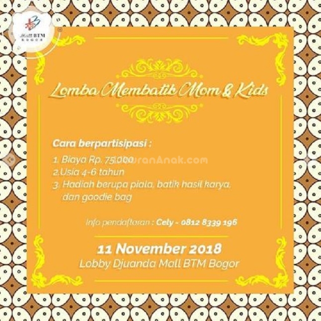 Lomba Membatik Mom & Kids at Bogor Trade Mall