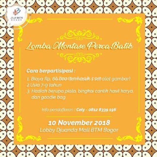 Lomba Montase Perca Batik di Bogor Trade Mall