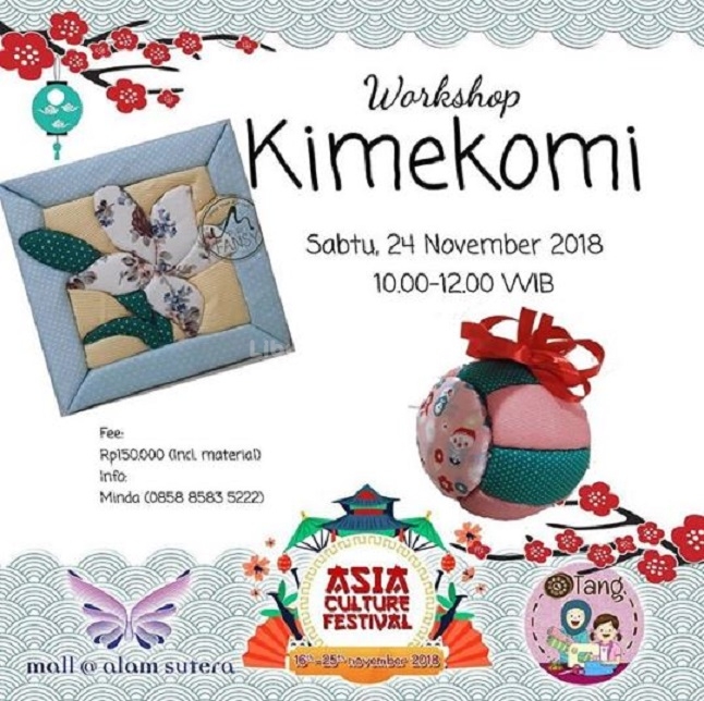 Workshop Kimekomi di Mall Alam Sutera