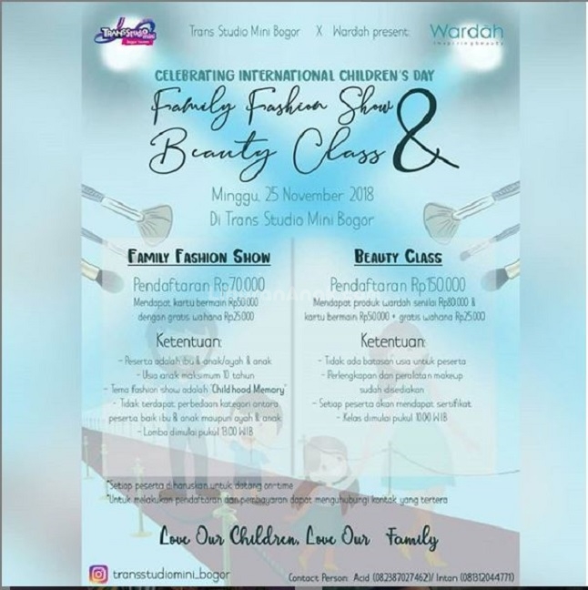 Family Fashion Show & Beauty Class at Trans Studio Mini Bogor