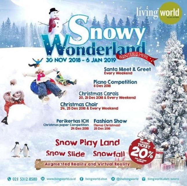 Snowy Wonderland Winter at Living World Alam Sutera