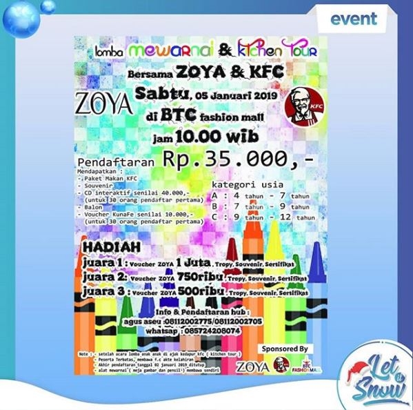 Lomba Mewarnai & Kitchen Tour di BTC Fashion Mall