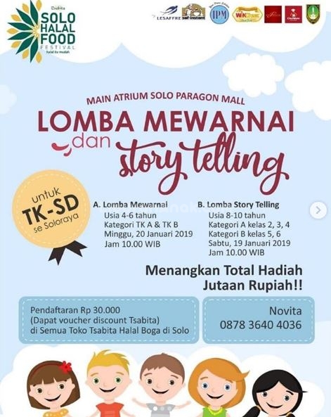 Lomba Mewarnai dan Story Telling di Solo Paragon Mall