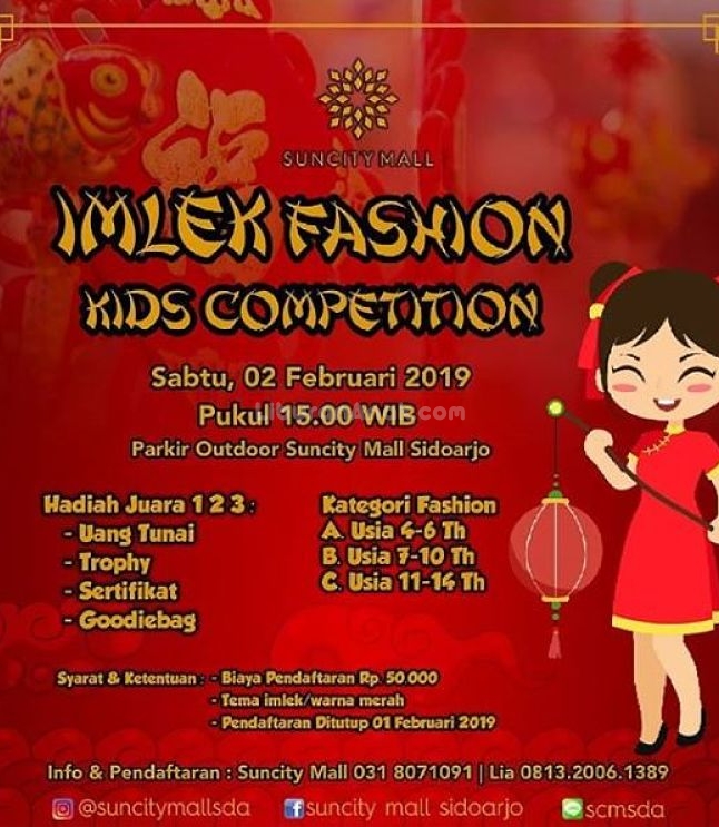 Imlek Fashion Kids Competition di Suncity Mall